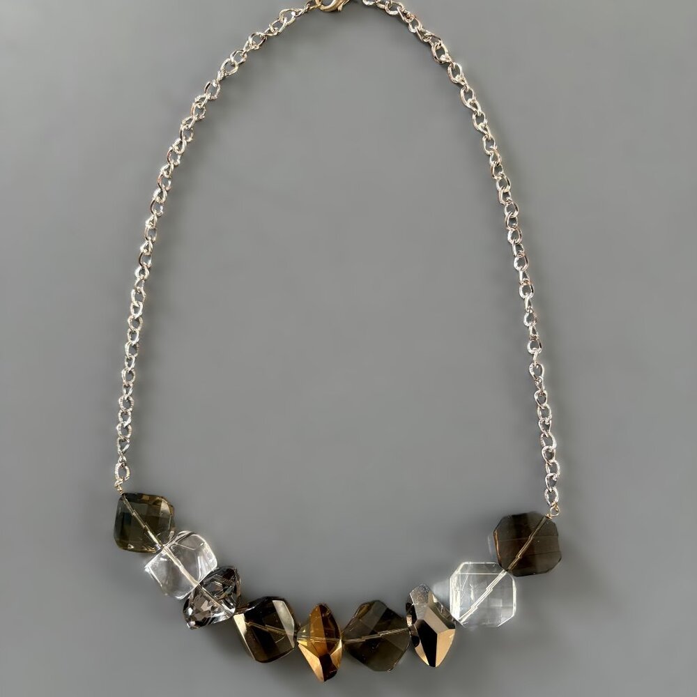 Artisan Made Cut Crystal / Glass Statement Necklace